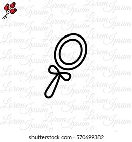 Web line icon. Mirror