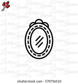 Web line icon. Mirror.