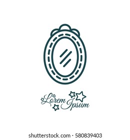 Web line icon. Mirror.