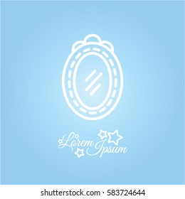 Web line icon. Mirror.