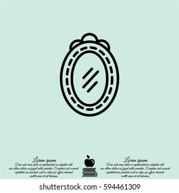 Web line icon. Mirror.