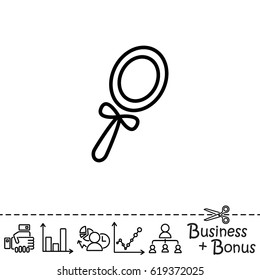 Web line icon. Mirror