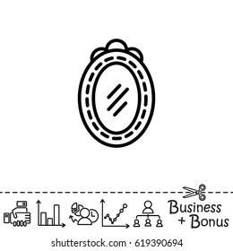 Web line icon. Mirror.