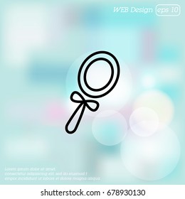 Web line icon. Mirror