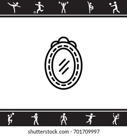 Web line icon. Mirror.