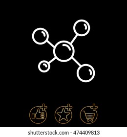 Web line icon. Molecule