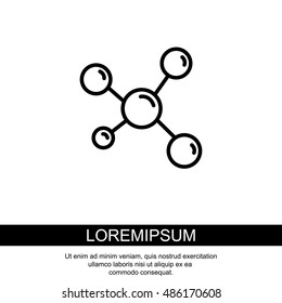 Web line icon. Molecule