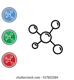 Web line icon. Molecule