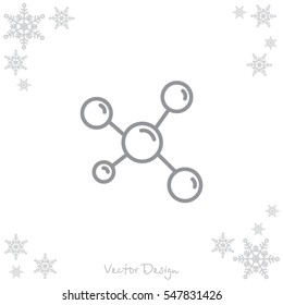Web line icon. Molecule