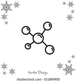 Web line icon. Molecule