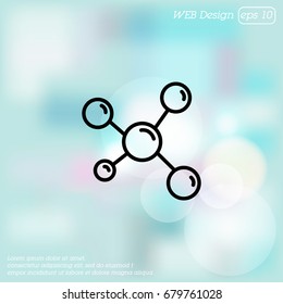 Web line icon. Molecule