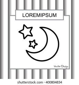 Web line icon. Moon and Stars