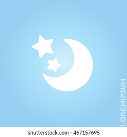 Web line icon. Moon and Stars