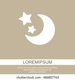 Web line icon. Moon and Stars