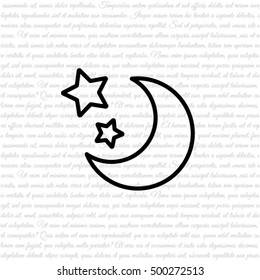 Web line icon. Moon and Stars