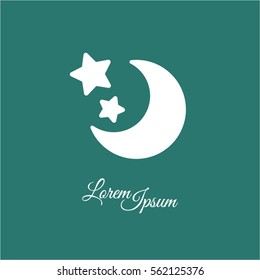 Web line icon. Moon and Stars