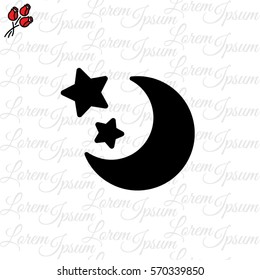 Web line icon. Moon and Stars
