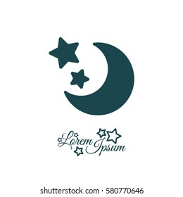 Web line icon. Moon and Stars