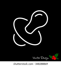 Web line icon. Nipple