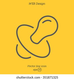 Web line icon. Nipple