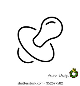 Web line icon. Nipple