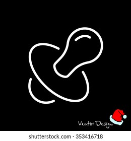 Web line icon. Nipple