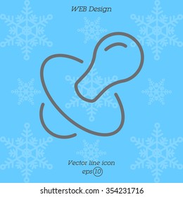 Web line icon. Nipple