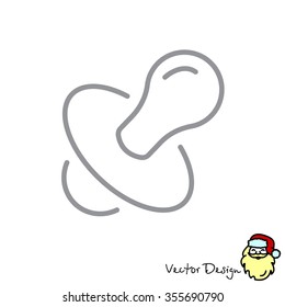 Web line icon. Nipple