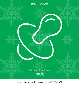Web line icon. Nipple