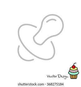 Web line icon. Nipple