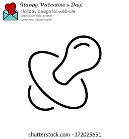 Web line icon. Nipple