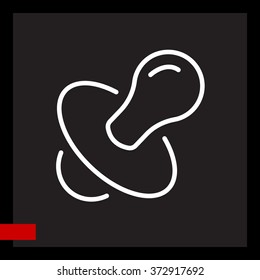Web line icon. Nipple