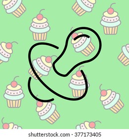 Web line icon. Nipple