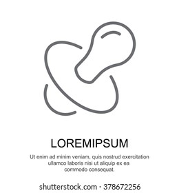 Web line icon. Nipple