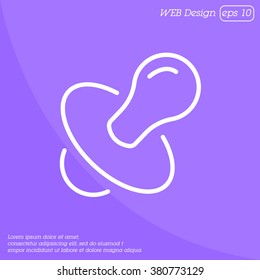 Web line icon. Nipple