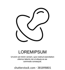 Web line icon. Nipple