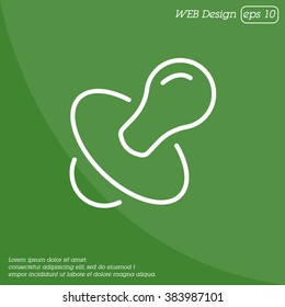 Web line icon. Nipple