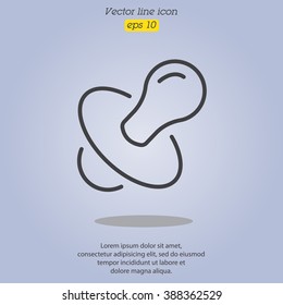 Web line icon. Nipple