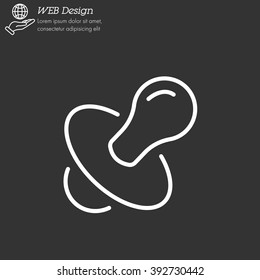 Web line icon. Nipple