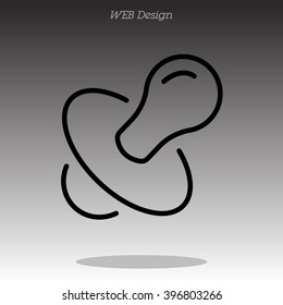Web line icon. Nipple