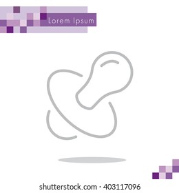 Web line icon. Nipple