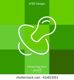 Web line icon. Nipple