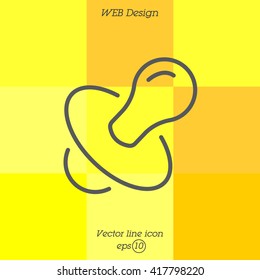 Web line icon. Nipple