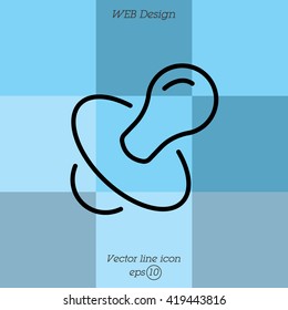 Web line icon. Nipple