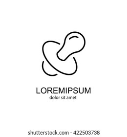 Web line icon. Nipple