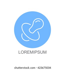Web line icon. Nipple