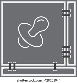 Web line icon. Nipple