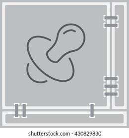 Web line icon. Nipple