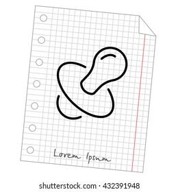 Web line icon. Nipple