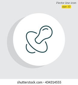 Web line icon. Nipple